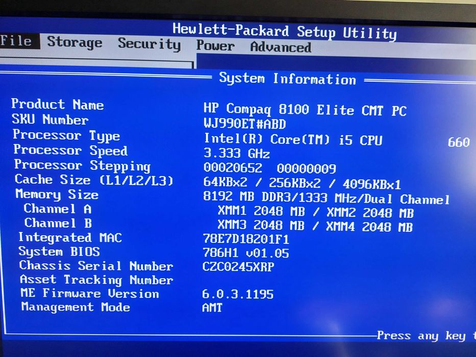 Unitate PC Gaming +Office Hp Compaq 8100 Elite , Intel i5 (3.5 Ghz)