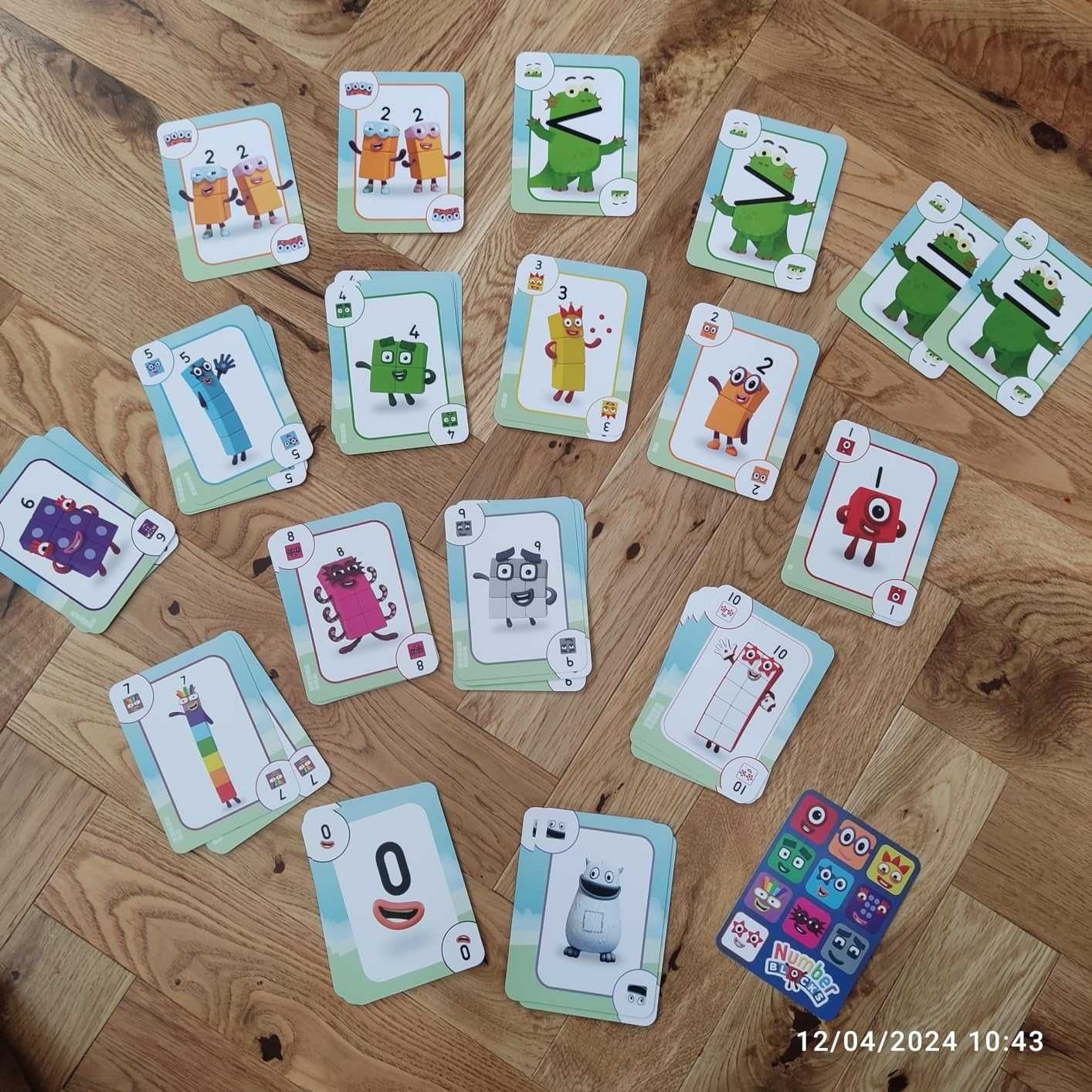 Карти за игра Numberblocks, 3 + години, 54 карти с изображения