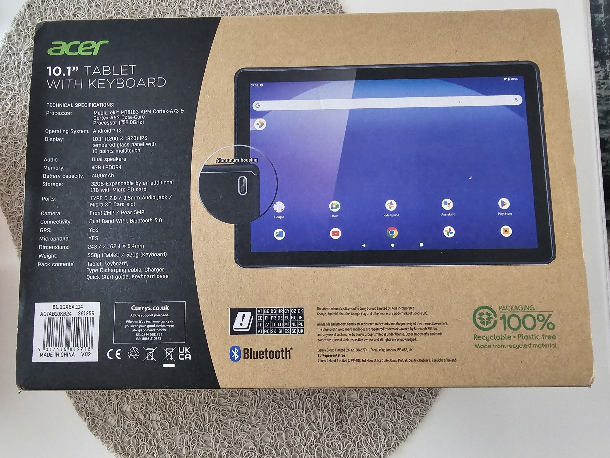 Tableta Acer 10,1  KeyBoard