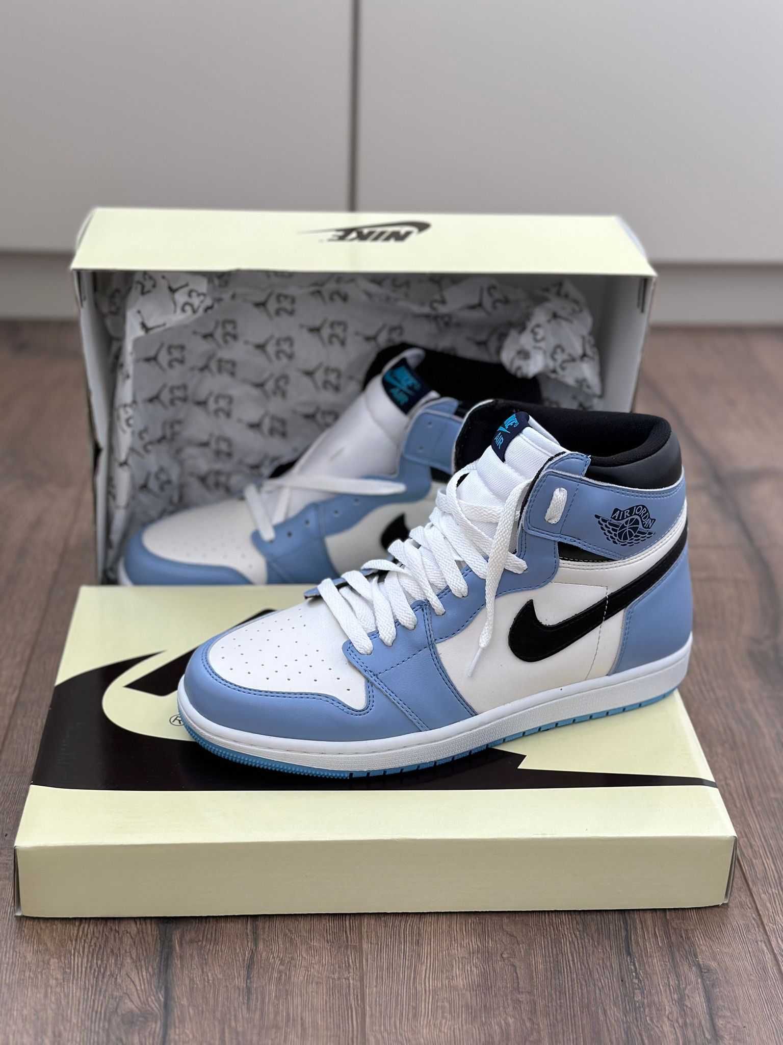 Adidasi NIKE Air JORDAN 1 OG - University Blue l Produs NOU cu Cutie