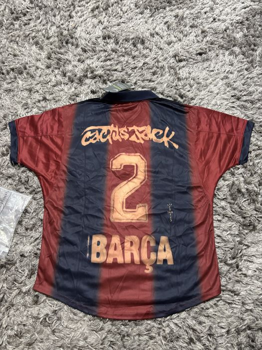 Tricou fc barcelona x travis scott retro