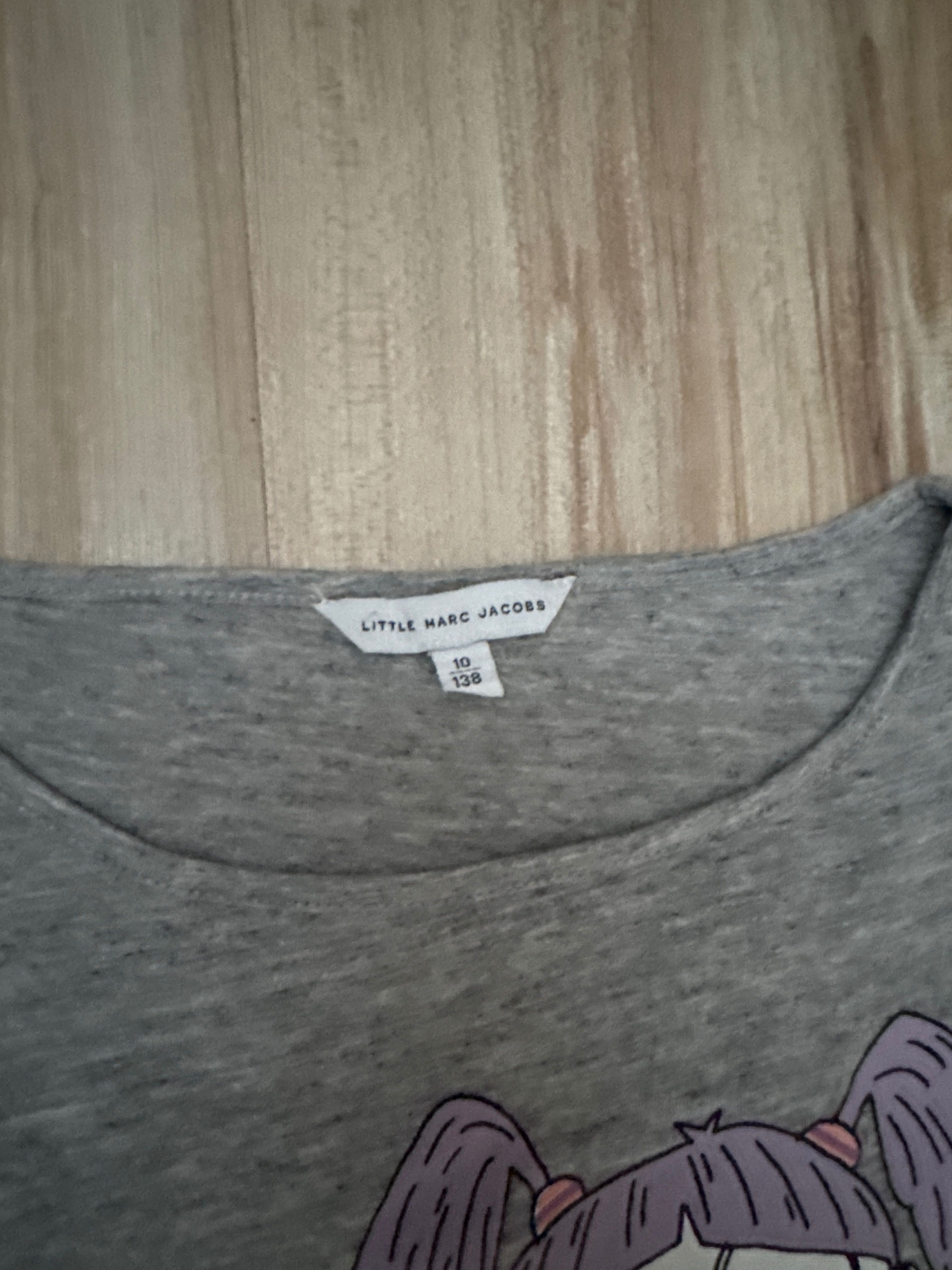 Детска тениска Little Marc Jacobs 9-10 год сива