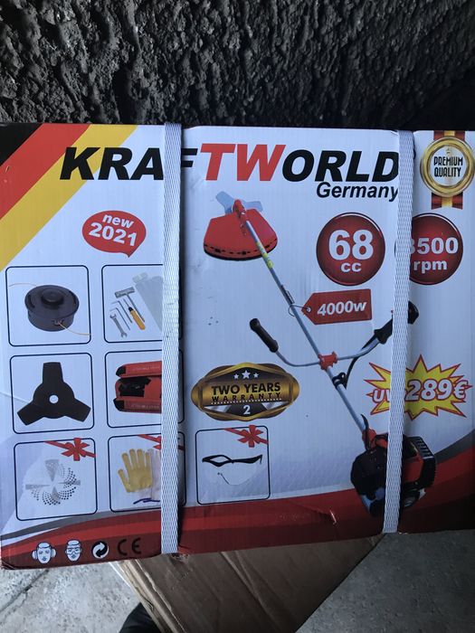 Моторен Тример за трева Бензинов 68 куб.Немски KRAF WORD гр.София