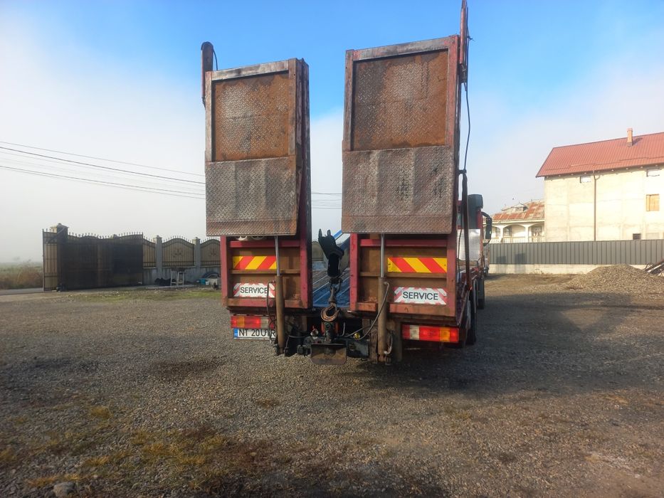 Camion Mercedes actros 2532 Platforma Cu rampe si macara SCHIMB