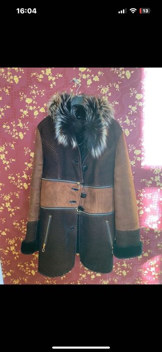 Cojoc dama  blana naturala,stare buna masura 38-40