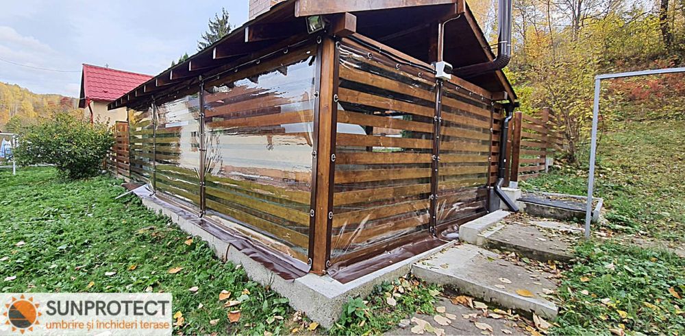 Folie Transparenta PVC. Rulou casetat, Rulou Simplu, Panou cu butoni.