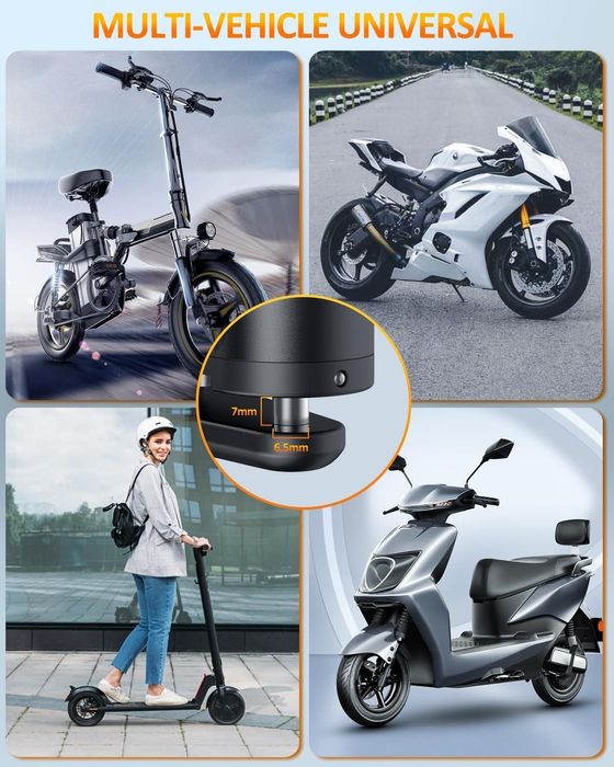 Antifurt pentru moped, bicicletă, motocicletă, scuter,YBLNTEK,sigilat