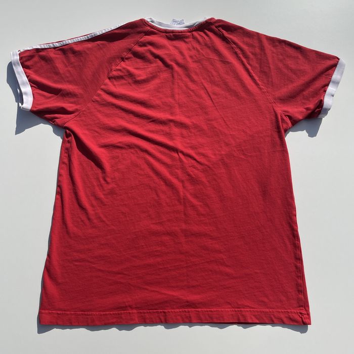 Tricou Adidas Originals Retro 3 Stripes – Roșu/Alb, Mărimea L