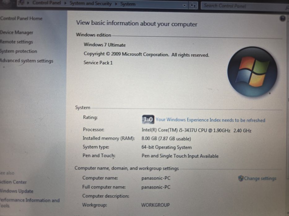 Tableta panasonic CF-H2