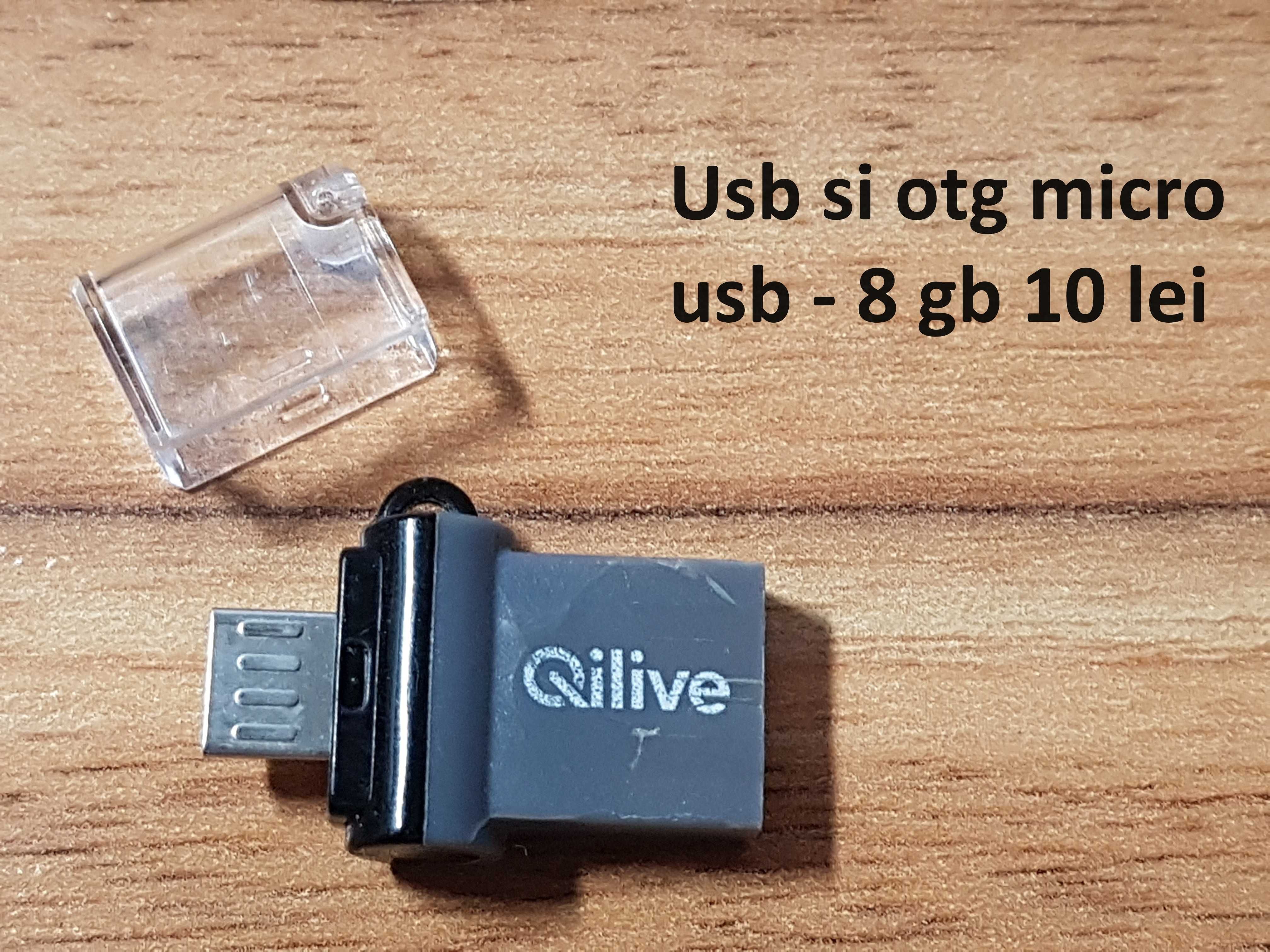 Card micro SD 16Gb rapid, stick de 8Gb, stick otg usb + micro usb.