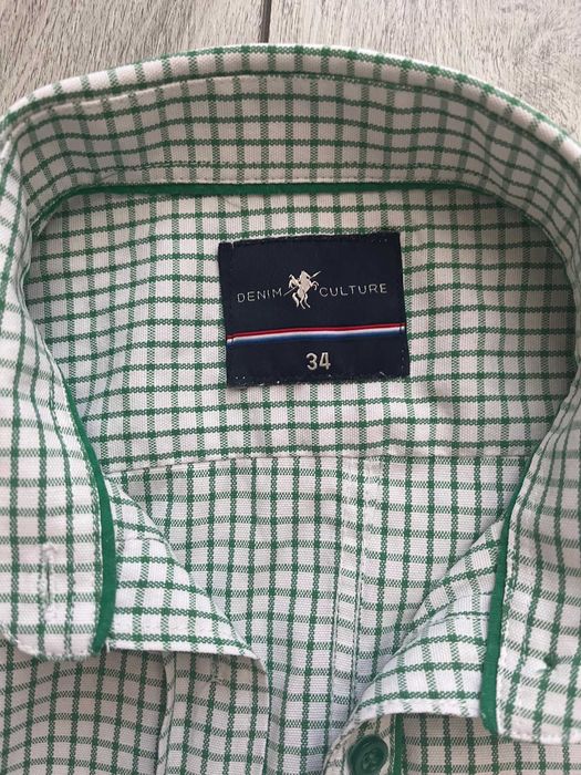 Vand camasa marimea 34 Denim Culture verde-alb
