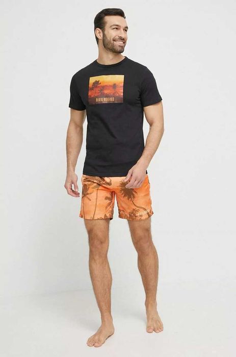 Оригинална мъжка тениска Bikkembergs BKK2MTS06_Black