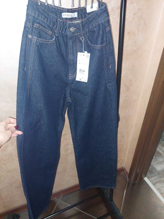 Тъмно сини дънки wide leg