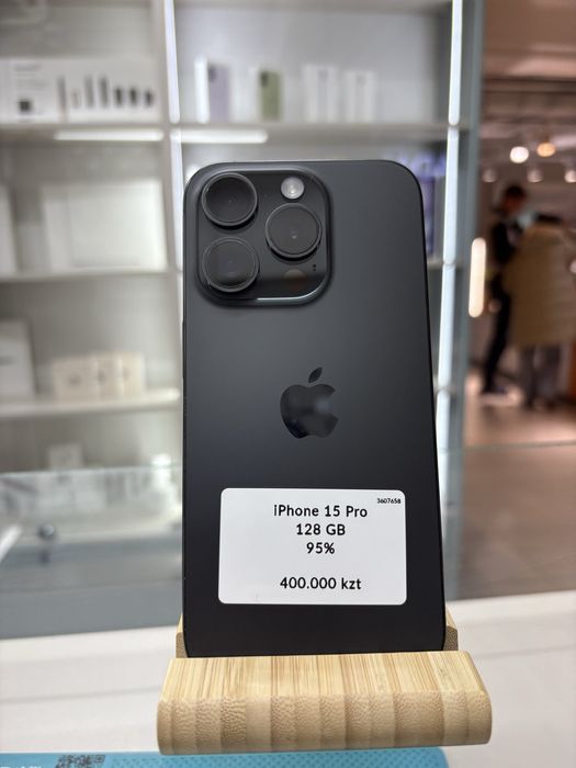iphone 15 pro black, 128gb емкость аккумулятора 95%