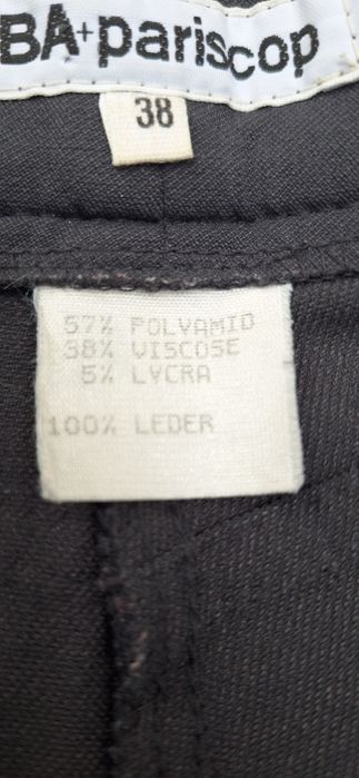 Pantaloni piele naturala cu textil spate