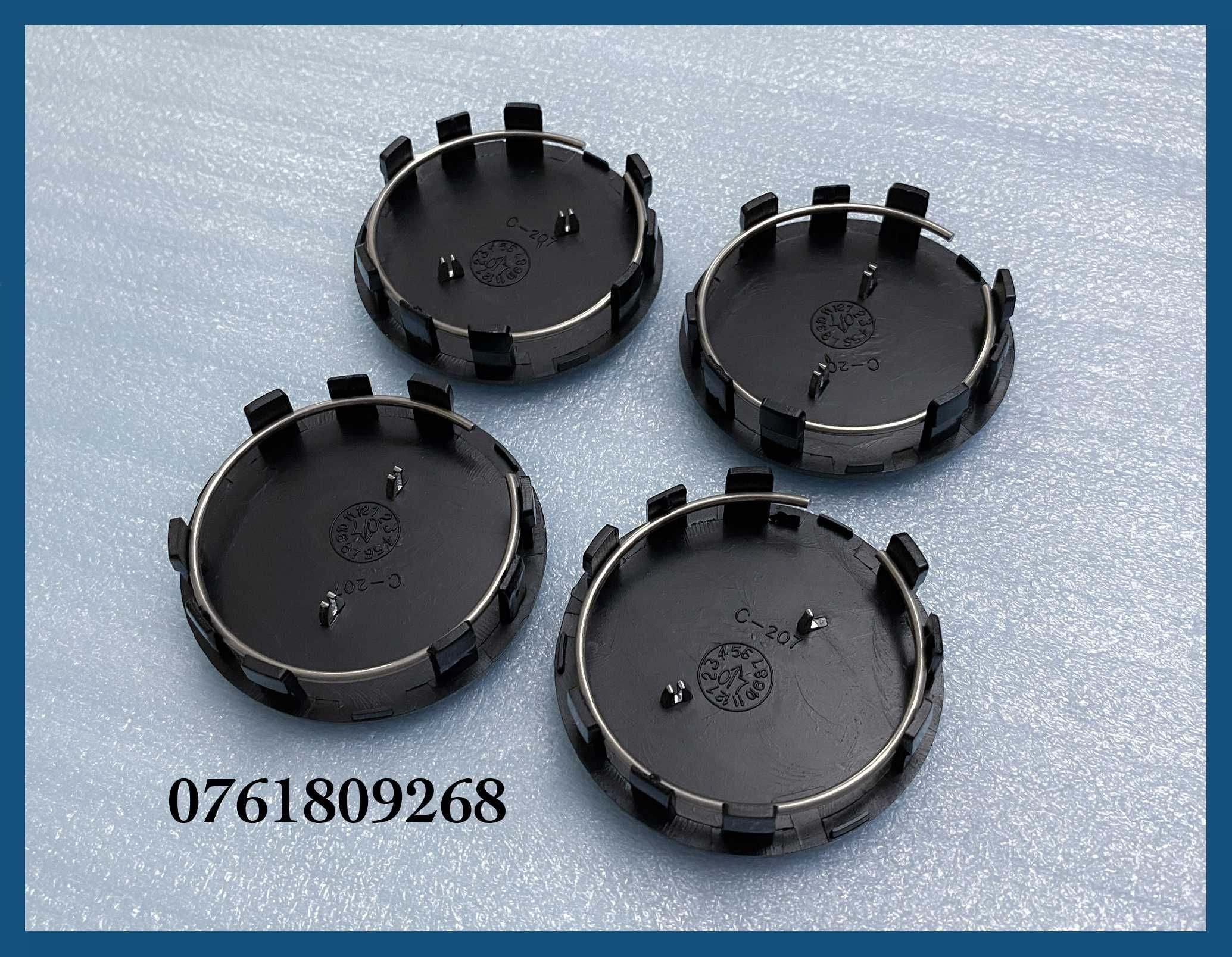 Set 4 capace negre 58mm jante aliaj Opel