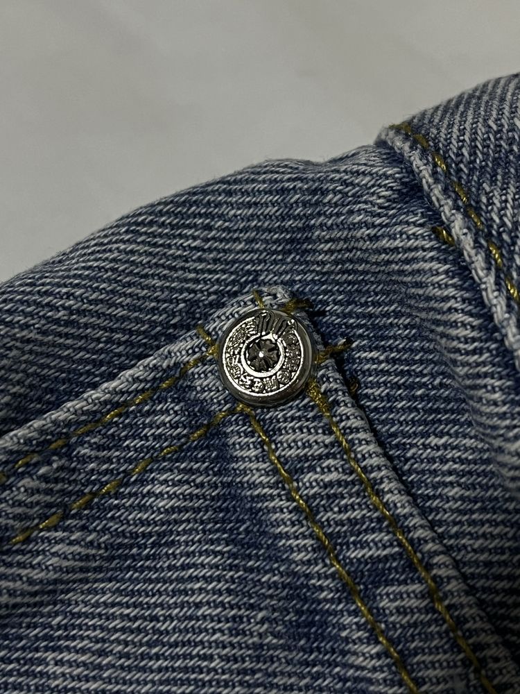 pantaloni chrome hearts albastri