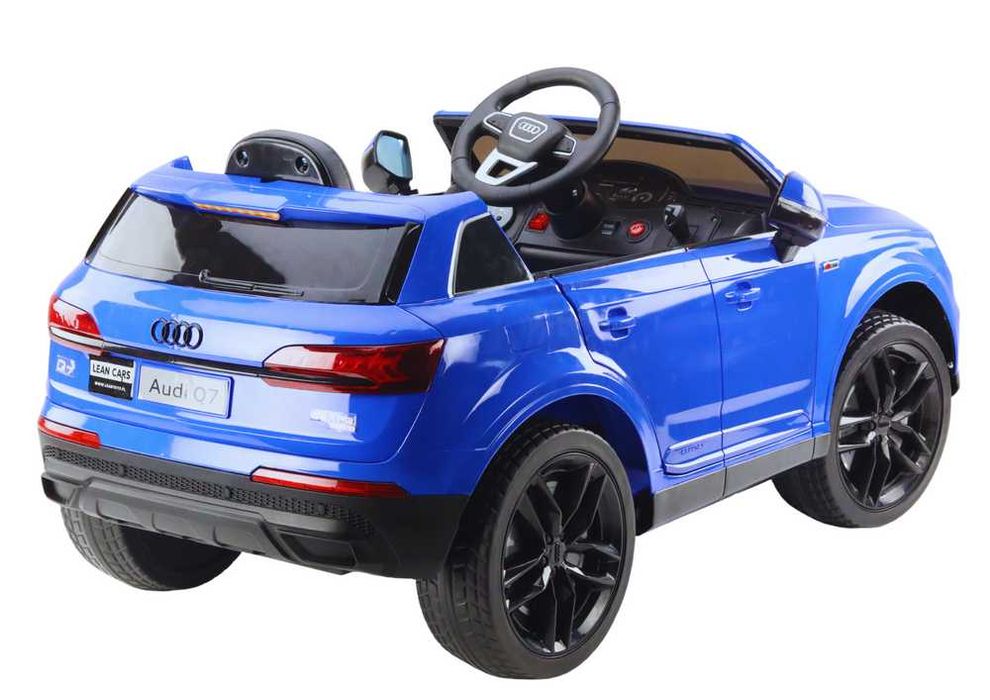 Mașinuță electrică Audi Q7 copii, albă, 12V, 2x45W, telecomandă 2.4G