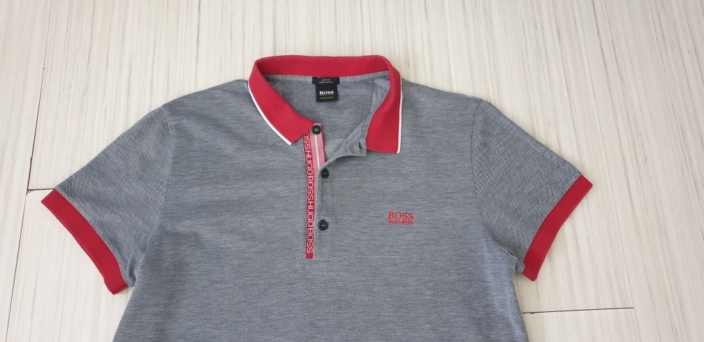 Hugo Boss Pique Pima Cotton Slim Fit Mens / L - XL ОРИГИНАЛНА Тениска!