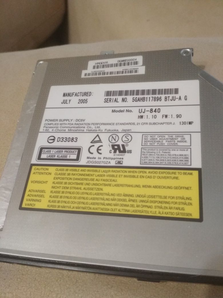 Оптично DVD Slim устройство Panasonic UJDA730 IDE/ATAPI Slim DVD/CD-RW