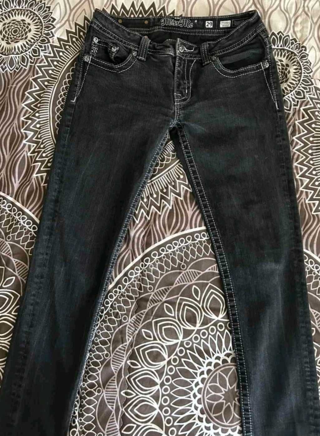 Чисто нови автентични Miss me low rise skinny черни дънки (не носени)