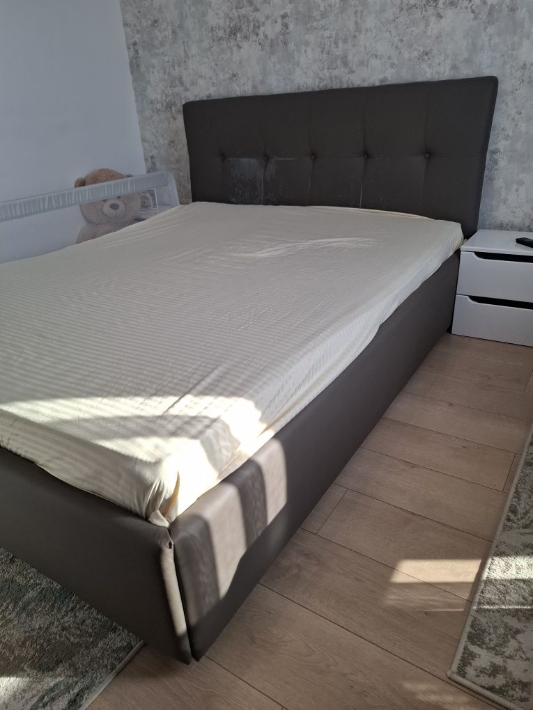 Pat cu ladă si somniera, fără saltea 160x200cm