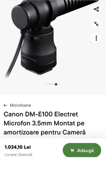 Microfon Canon DM-E100 stare Nou