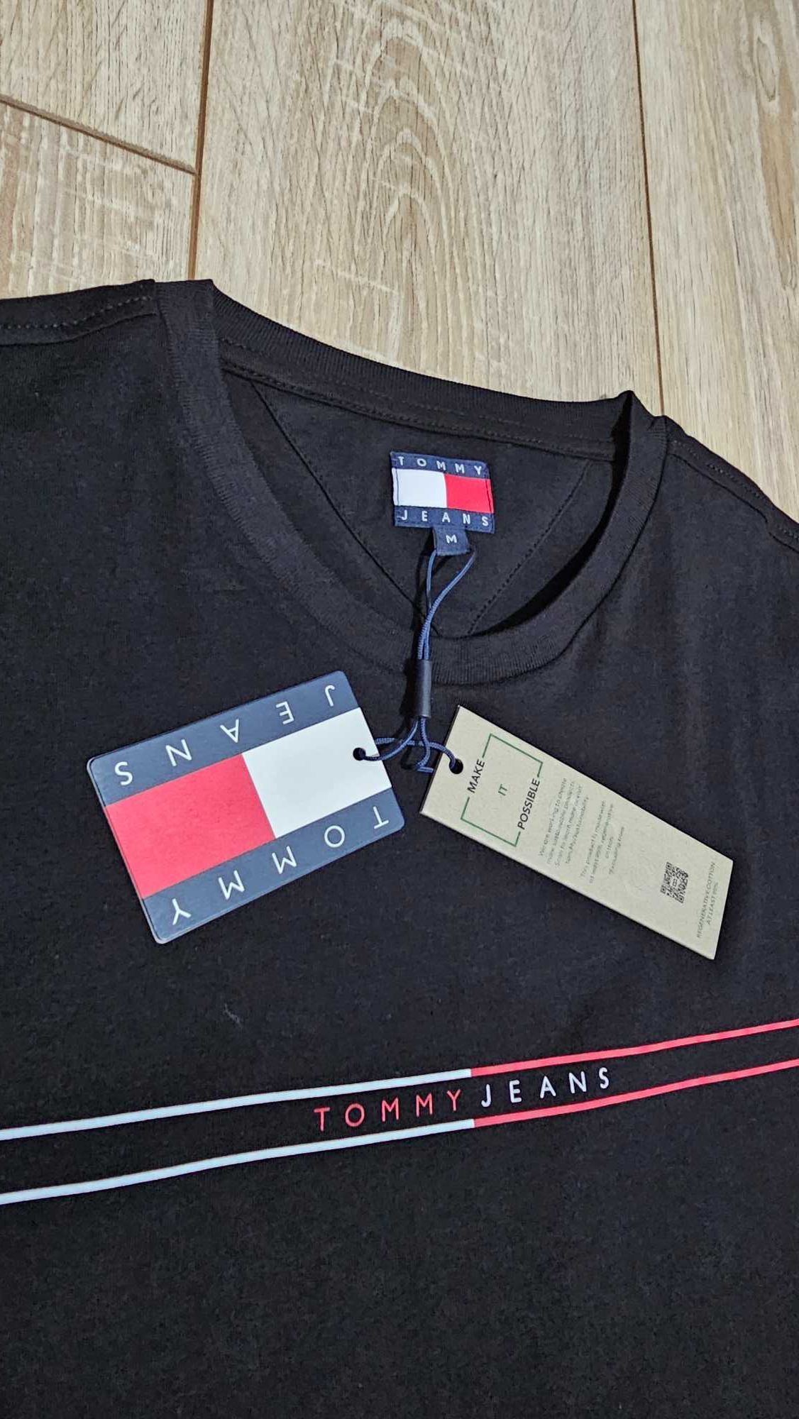 Оригинална Мъжка Черна Тениска Tommy Hilfiger - Чисто Нова