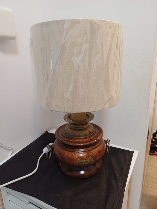 Accesoriu decorațiune lumina vintage colectie lemn alama Franța 1950