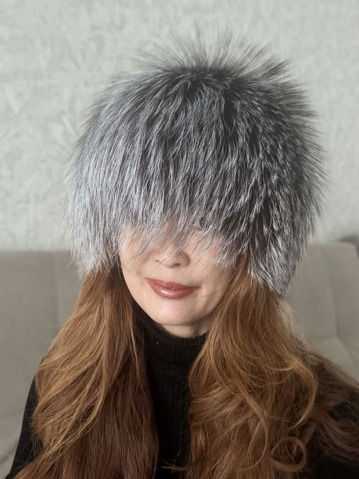 Продам шапку женскую чернобурка на вязаном подкладе ! Костанай