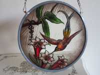 cadou rar decoratiune Pasare Colibri Hummingbird Tiffany Art Deco