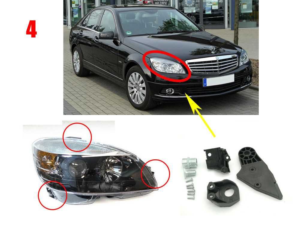 Kit reparatie urechi rupte far/faruri Mercedes E W211 C W204 W205