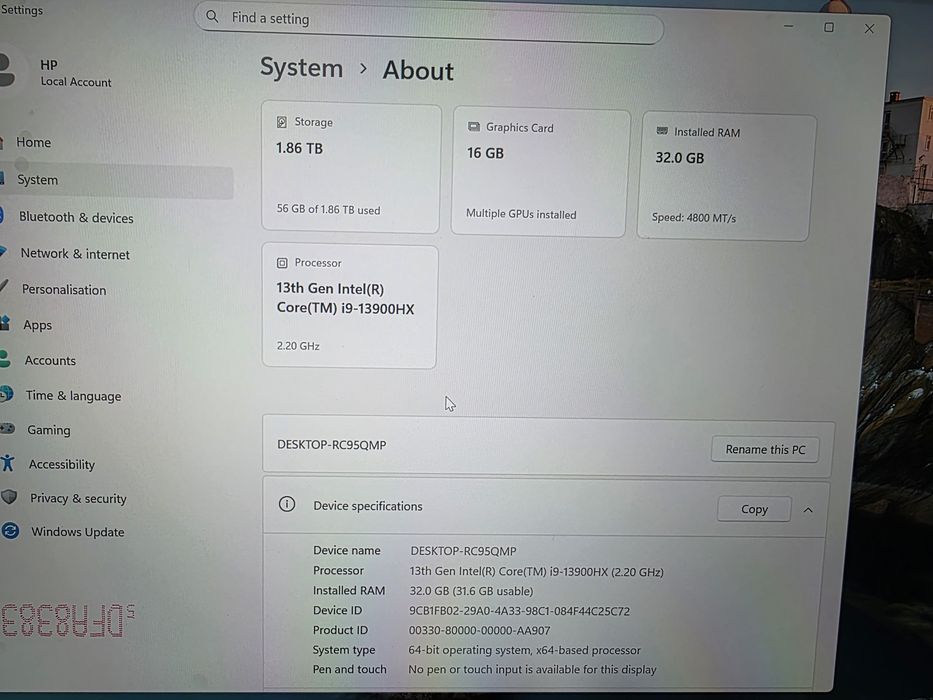 Hp omen 17-ck i9 13900HX 2tb 32gb rtx4090