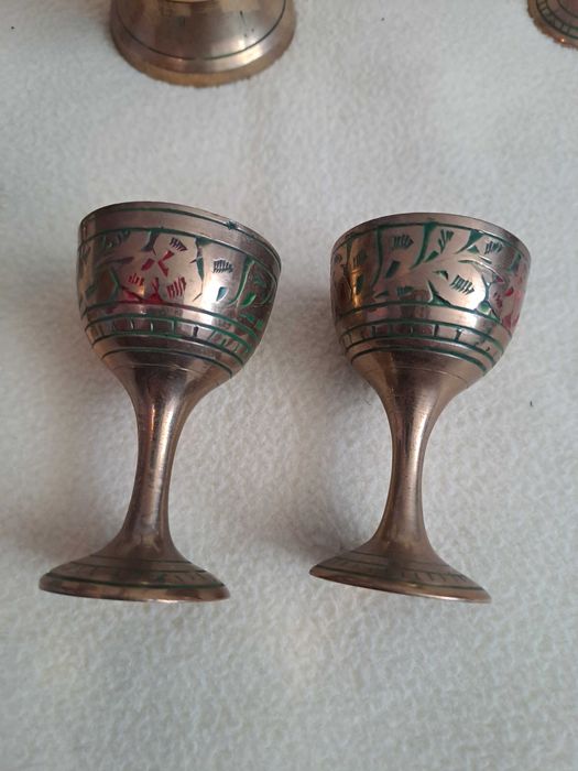 carafa bronz paharele bronz set