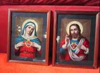 cadou rar tablou religioas rama lemn vintage colectie Germania