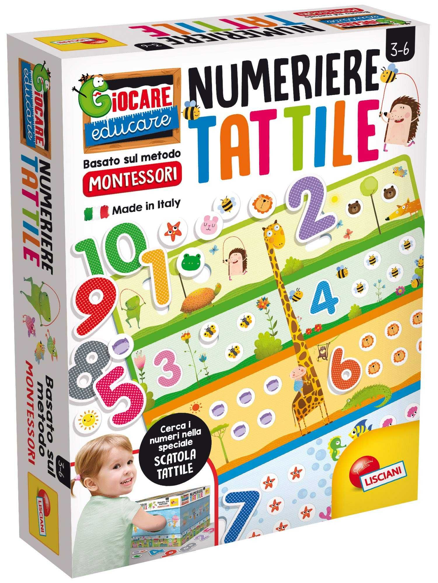 Игра с цифри Tactile numbers на Монтесори 3+