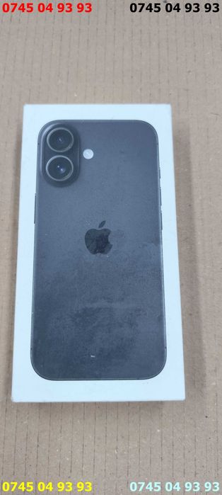 cutie goala telefon IPHONE 16 Black 128gb