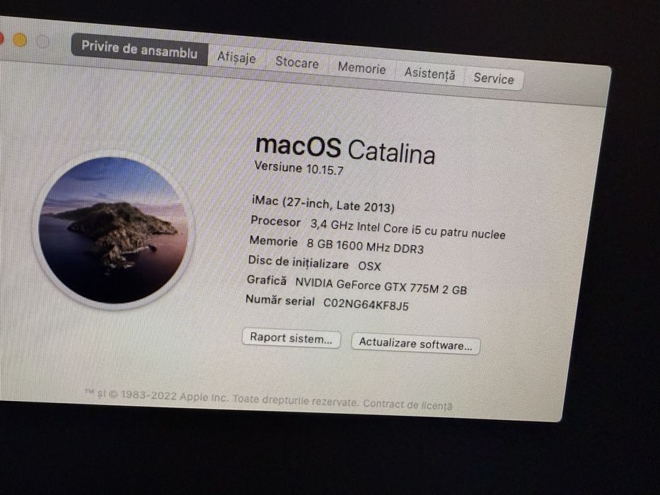 Imac 27 , i5 , 8gb, 850gb , ca nou