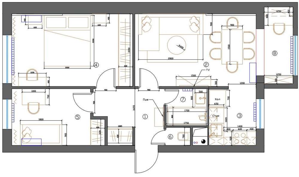 Уютная 3-комнатная квартира с авторским ремонтом, Макаронка