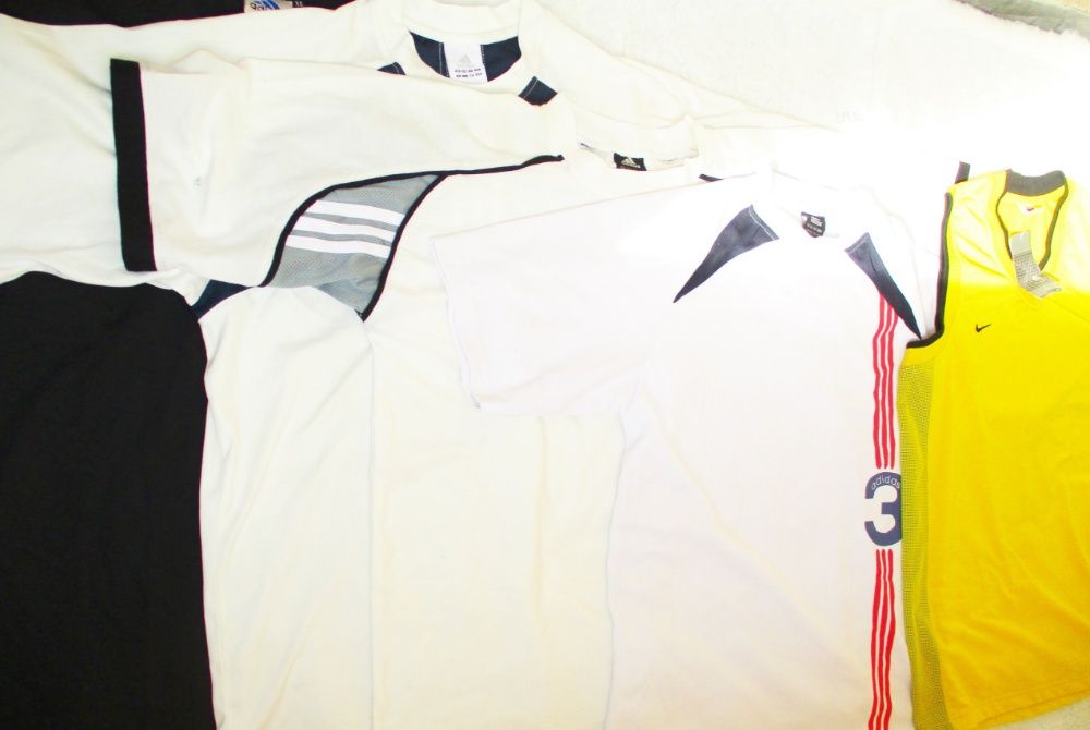 Tricouri maieuri Adidas alb cu verde, lungime 56cm latime 44cm