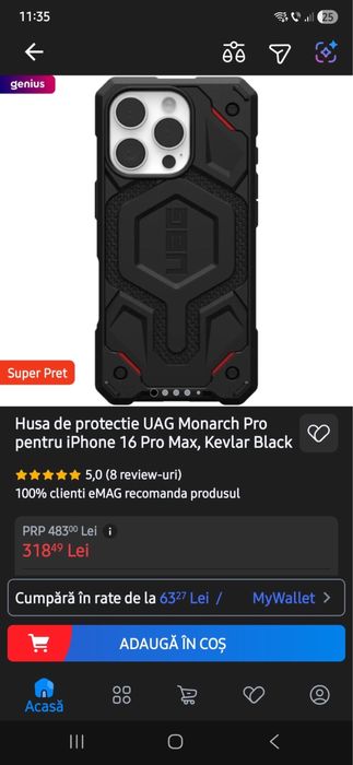 Husa UAG Monarch Pro iPhone 16 Pro Max  impecabila