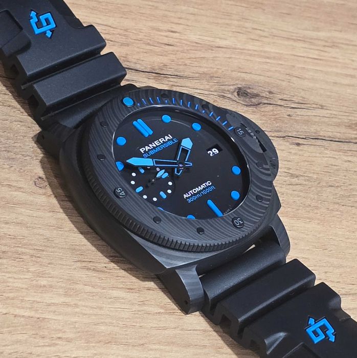 Ceas barbat 47mm carcasa si bezel din carbon fibra Auto movt. Panerai