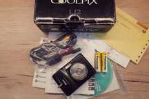 Aparat foto Nikon L12 la cutie, baterii AA instagram facebook compact