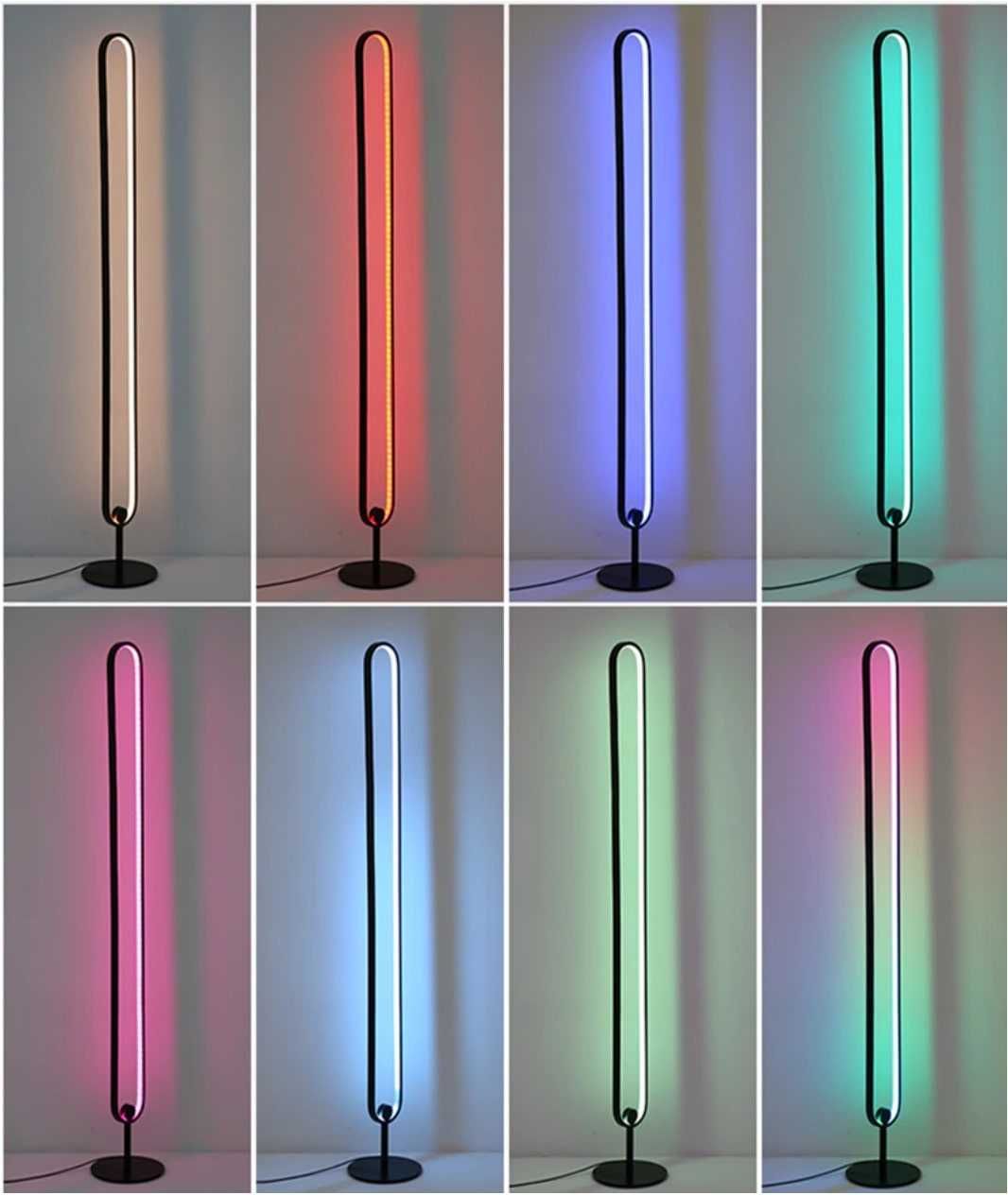 Двойная RGB  LED лампа, торшер ночник напольная лампа