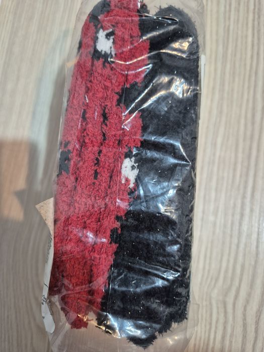 Set 2 perechi sosete groase Avon imprimeu leopard si negru cu sclipici