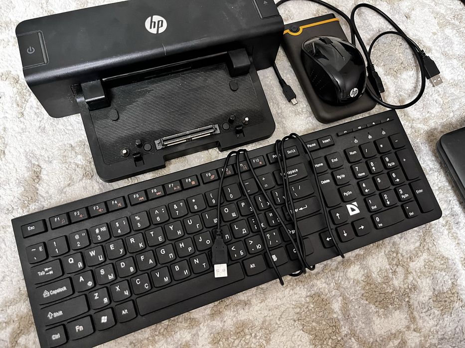 Док-станция HP, клавиатура, мышка