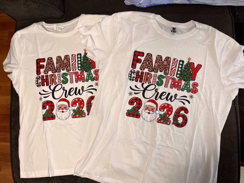 Семейни коледни тениски- чисто нови