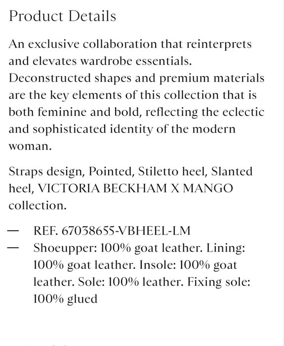 Елегантни обувки Victoria Beckham x Mango 38
