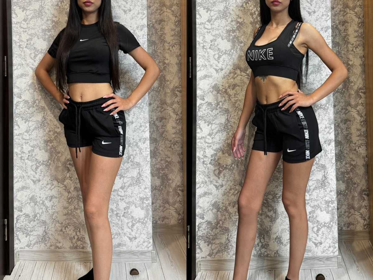Дамски екипи с къси гащи и тениска Nike