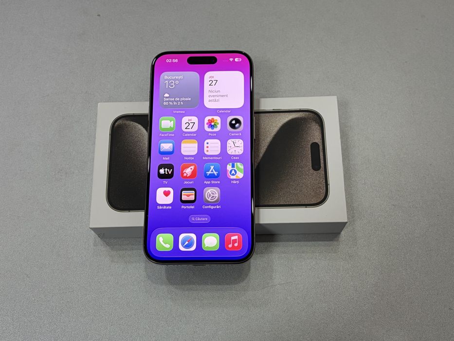 Iphone 15 Pro, 256 gb, Natural Titanium, la cutie